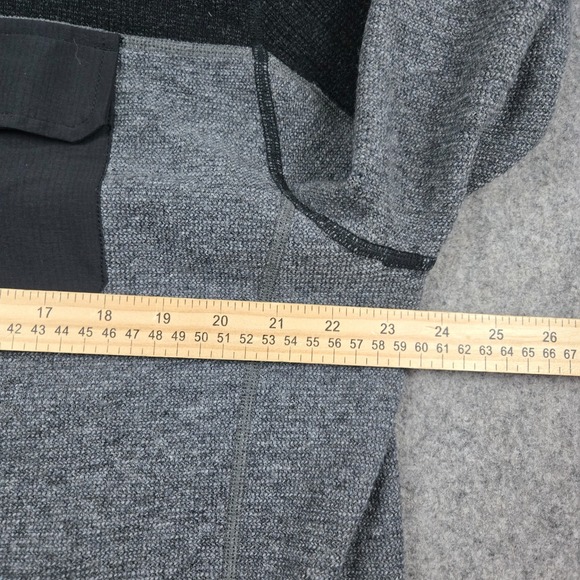 Prana Lonan Commando Sweater Mens XL Gray Wool Blend Long Sleeve Pocket Outdoors - Picture 9 of 10